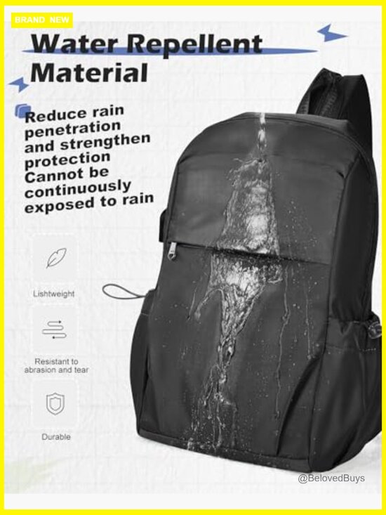 Large Convertible Sling Backpack with USB Port, Waterproof Nylon Daypack main image 4